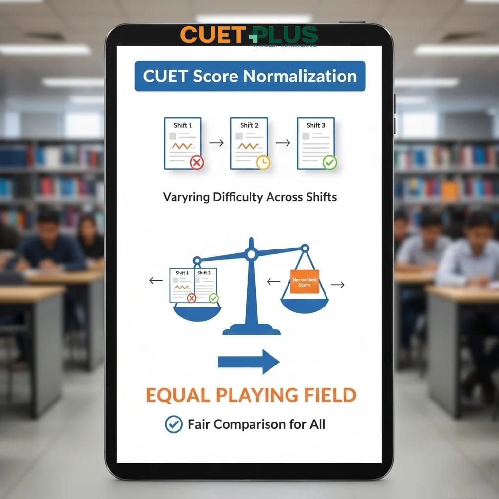 cuet score normalization | CUET Plus