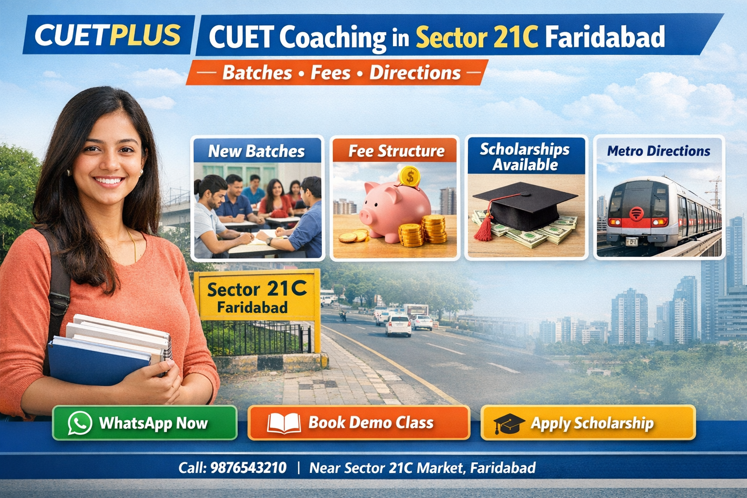 Best CUET coaching in Sector 21C Faridabad Batches, Fees, Directions