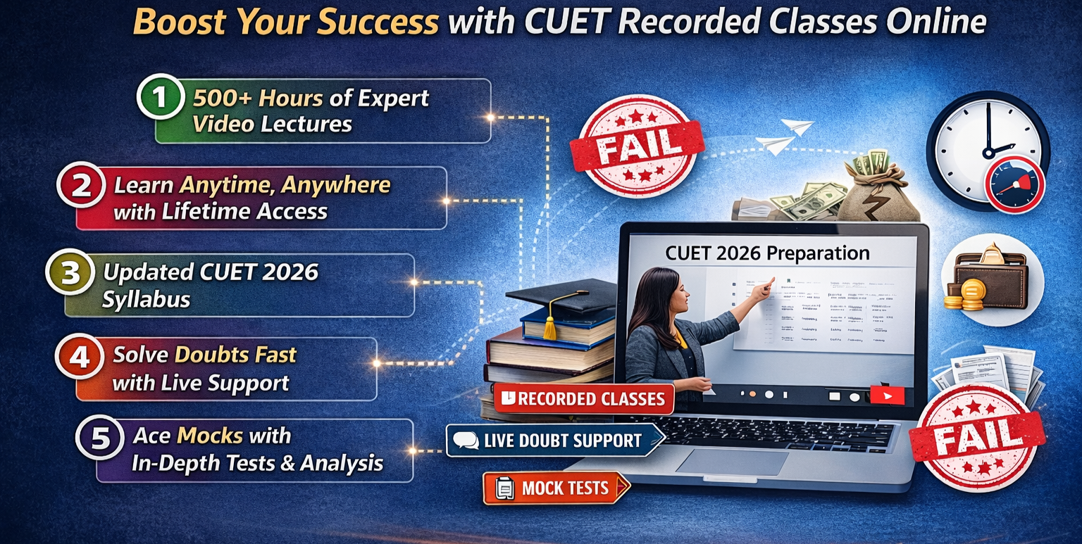 CUET Online Recorded Classes 2026—Lifetime Access + Live Support by CUETPlus