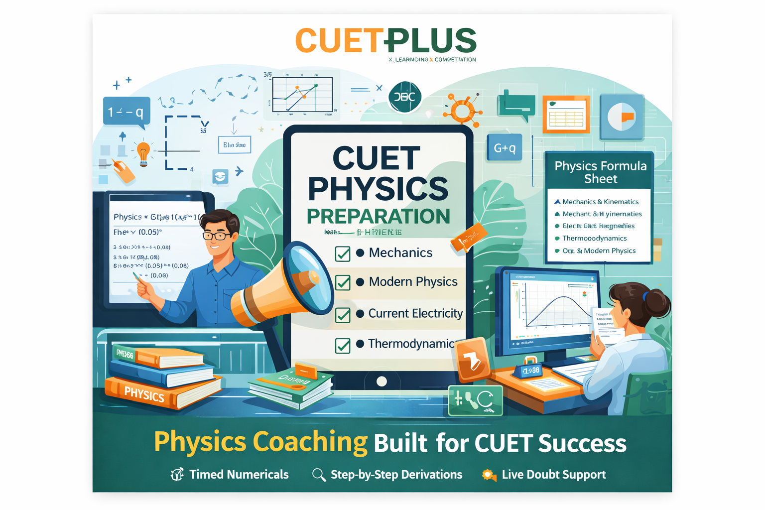 Best CUET Physics Online Coaching 2026—Numerical Problems & Derivations