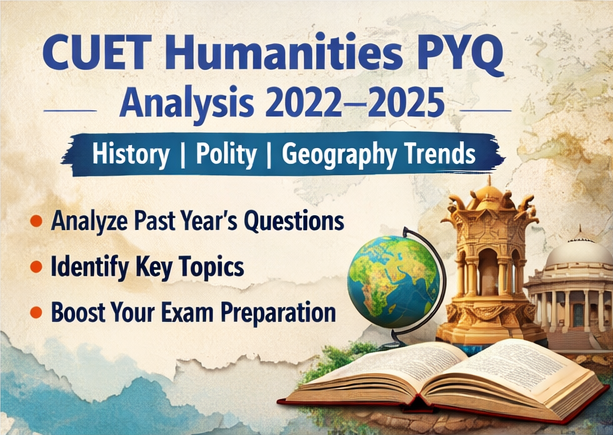 CUET Humanities PYQ Analysis 2022–2025—History, Polity, Geography Trends